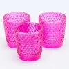 Richland Votive Holder Hobnail Pink Set Of 12