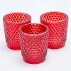 Richland Votive Holder Hobnail Red Set Of 72