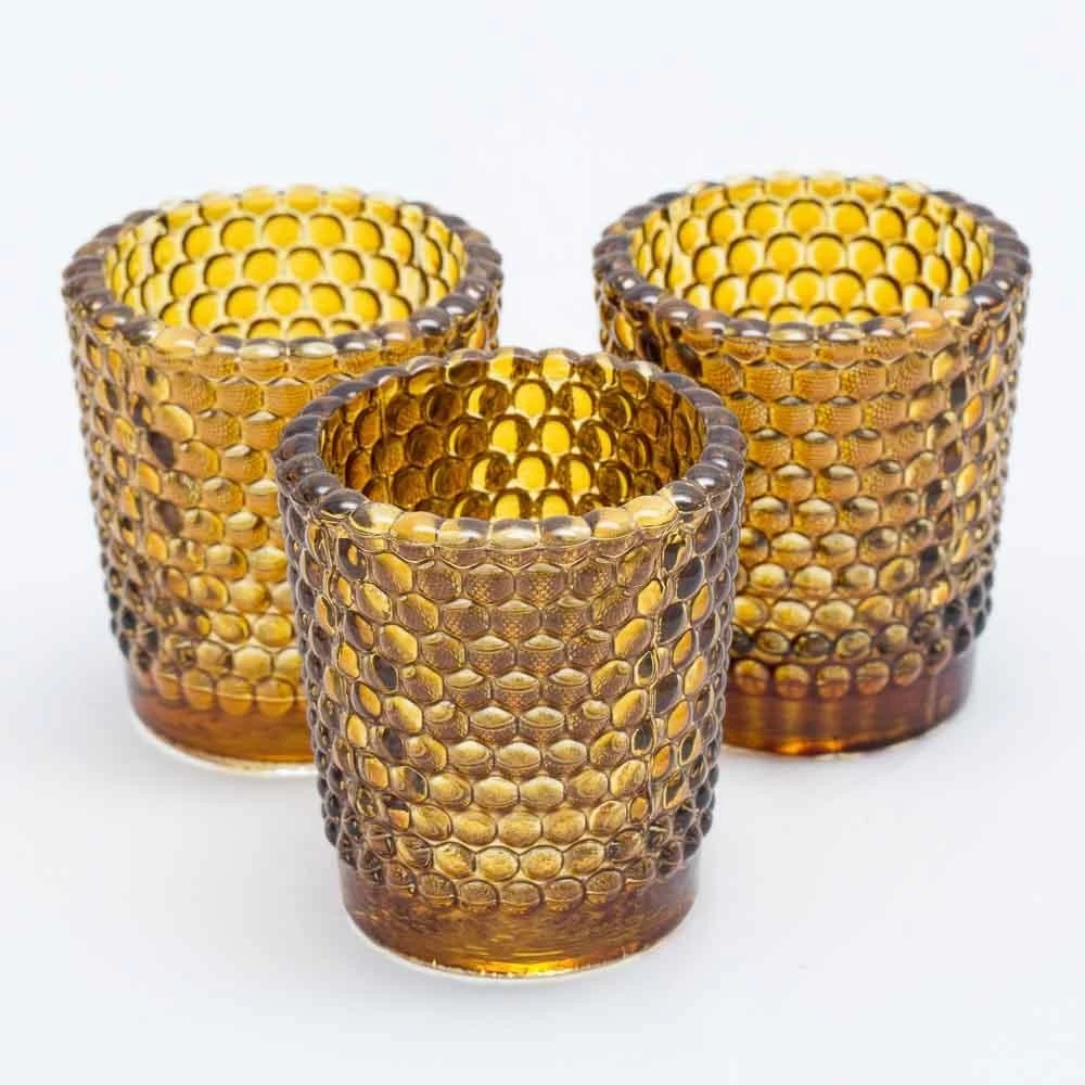 Richland Votive Holder Hobnail Amber Set Of 12 1 Richland Votive Holder Hobnail Amber Set Of 12