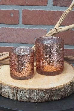 Richland Mercury Candle Holder Nadine Rose Gold Large Set Of 6 -Unique Candle 967a6978 2