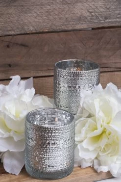 Richland Mercury Candle Holder Pearly Silver Large Set Of 6 6 Richland Mercury Candle Holder Pearly Silver Large Set Of 6 -Unique Candle 967a6985 2