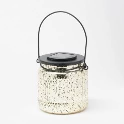 Richland Ribbed Mercury Solar Jar β Gold Set Of 12