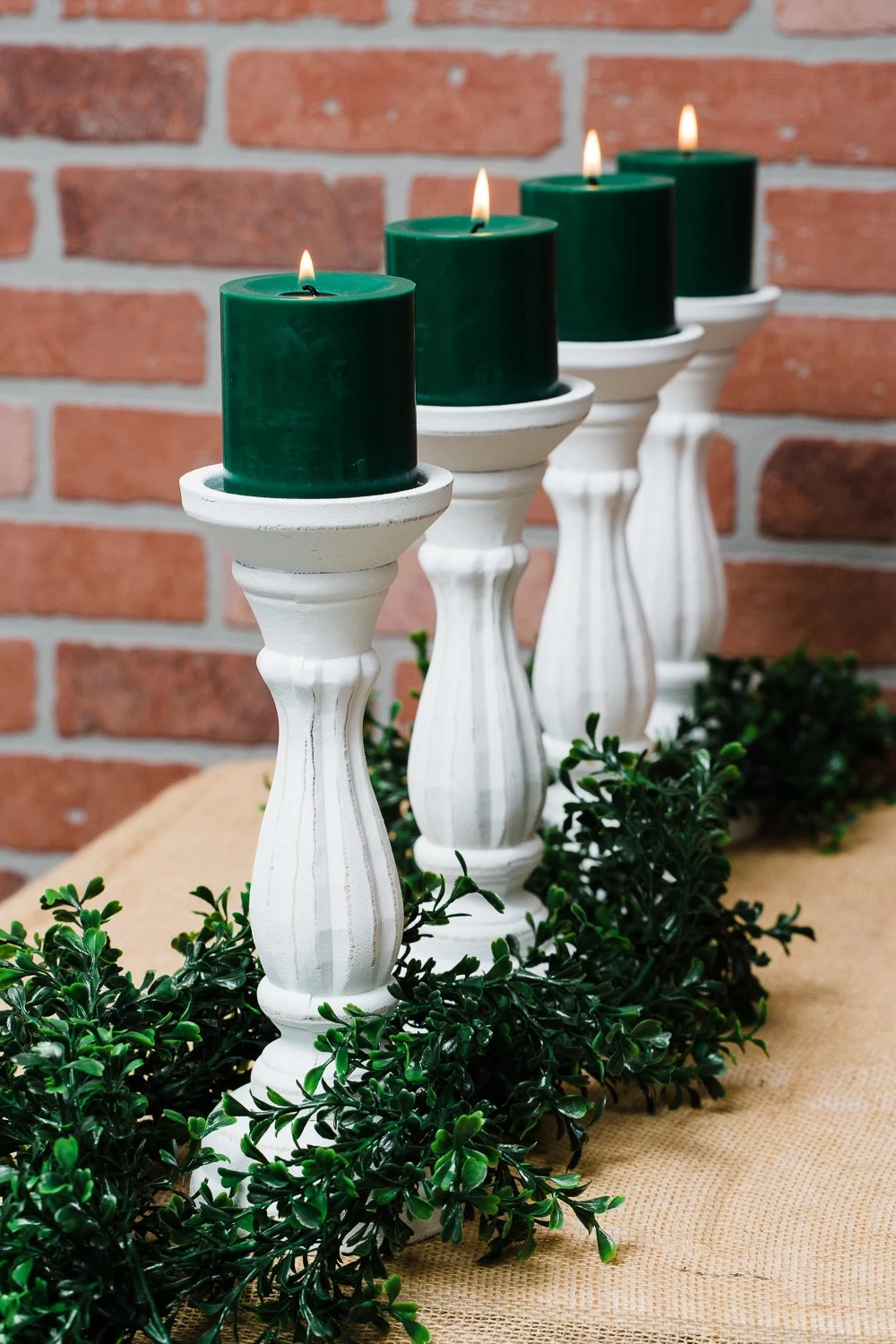 Richland Pillar Candles 3"x3" Dark Green Set Of 48 3 Richland Pillar Candles 3"x3" Dark Green Set Of 48 - Image 3
