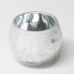 Richland Silver Crackle Hurricane Holder Set Of 48