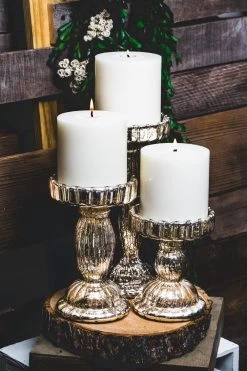 Richland Rayner Mercury Pillar Candle Holder Set Of 3