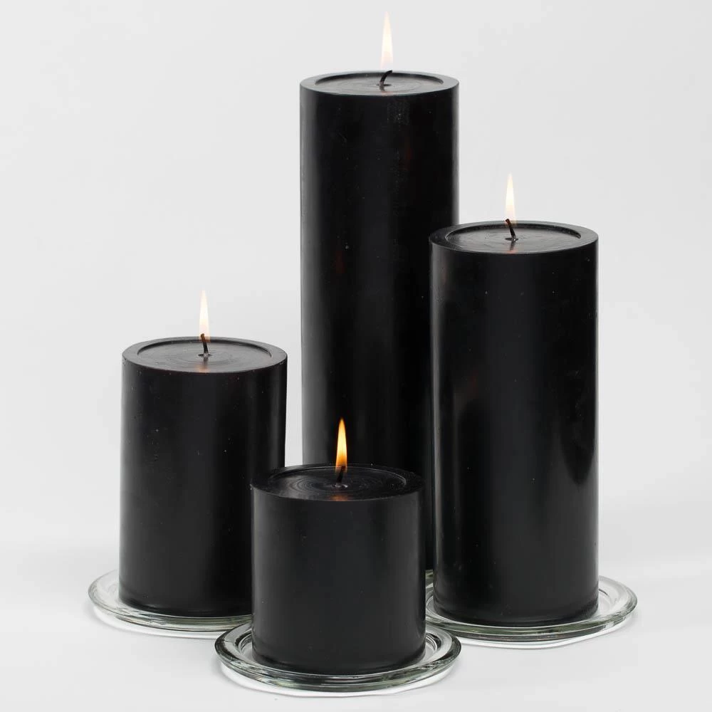 Richland 4" X 6" Black Pillar Candle 2 Richland 4" X 6" Black Pillar Candle - Image 2