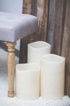 Richland LED Big Pillar Candle Ivory 6” X 8” -Unique Candle 967a9969