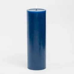Richland 4" X 12" Navy Blue Pillar Candle