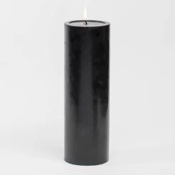 Richland 4" X 12" Black Pillar Candle