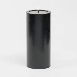 Richland 4" X 9" Black Pillar Candle