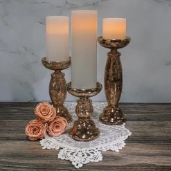 Richland Flameless LED Pillar Candles 3"x3", 3"x6" & 3"x9" White Set Of 3 -Unique Candle 9754 9755 9756 4430 8dca66a7 b1f2 4699 852b 76cb694c2ec6