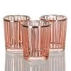 Richland Rose Gold Stripe Glass Holder - Small Set Of 72