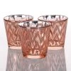 Richland Rose Gold Chevron Glass Holder - Medium Set Of 48