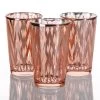Richland Rose Gold Chevron Glass Holder - Large Set Of 48