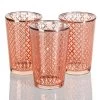 Richland Rose Gold Lattice Glass Holder - Large Set Of 48