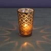 Richland Rose Gold Hexagonal Glass Holder - Large Set Of 48