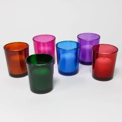 Eastland Votive Holder Assorted Colors Set Of 12