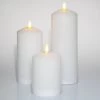Richland Bullet LED Wax Candle 3"x4", 3"x6", & 3"x8" Set Of 3