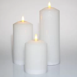 Richland Bullet LED Wax Candle 3"x4", 3"x6", & 3"x8" Set Of 18