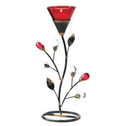 Wholesale Ruby Blossom Tealight Holder -Unique Candle D1083 2