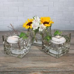 Richland Square Glass Cube Vase 5" Set Of 12 8 Richland Square Glass Cube Vase 5" Set Of 12 -Unique Candle FloatingCandle 4749 c4204185 86ff 42eb 8fd9 c1ce78f879e2