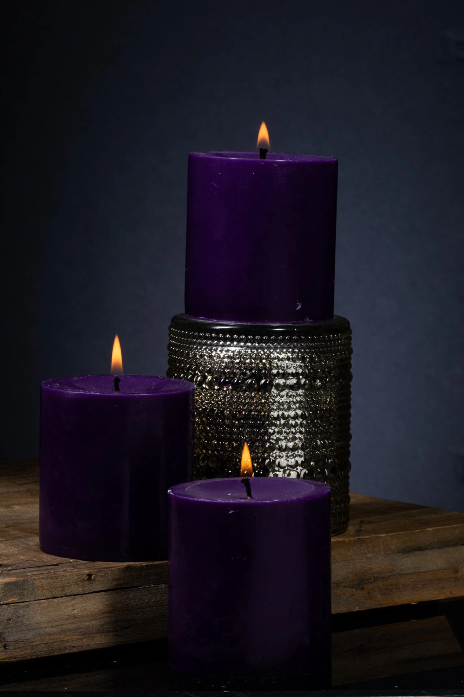 Richland Pillar Candles 3"x3" Purple Set Of 48 2 Richland Pillar Candles 3"x3" Purple Set Of 48 - Image 2