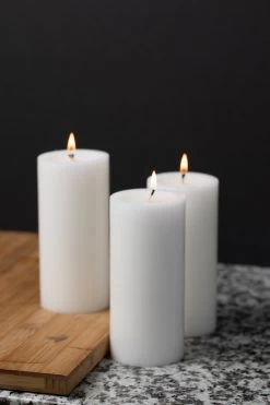 Richland Pillar Candles 3"x6" White Set Of 12 5 Richland Pillar Candles 3"x6" White Set Of 12 -Unique Candle HL8A1604 48ff28e5 547b 4ccf 8658 a0ac33eb24dc