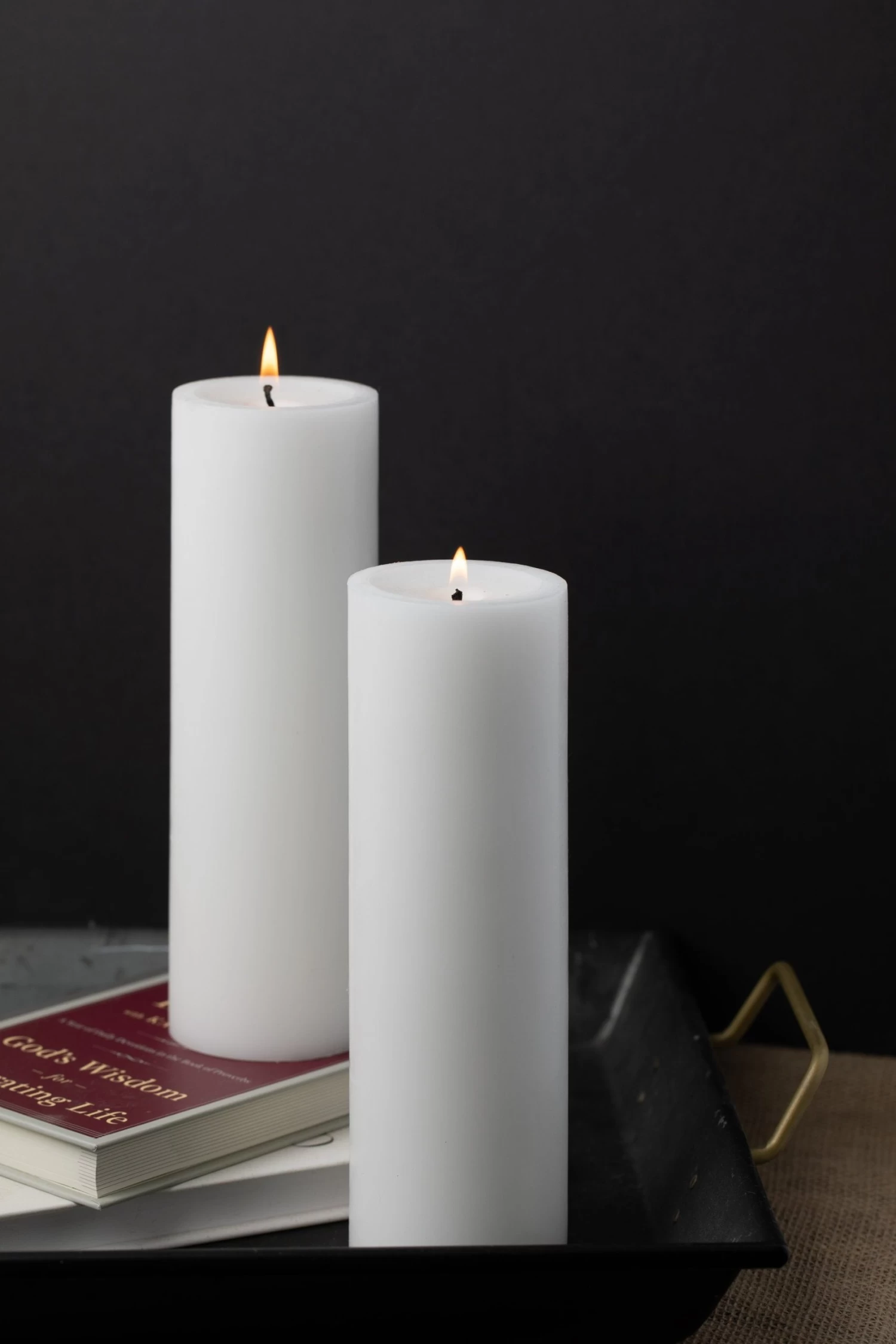 Richland Pillar Candles 3"x9" White Set Of 24 2 Richland Pillar Candles 3"x9" White Set Of 24 - Image 2