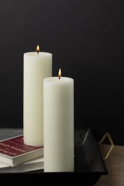 Richland Pillar Candles 3"x9" Light Ivory Set Of 24 -Unique Candle HL8A1641 961621c9 b7fa 4e1f 96c4 7e652ed22b70