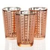 Richland Rose Gold Dotted Glass Holder - Large Set Of 48