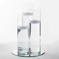 Eastland 12" Mirror And Tall Cylinder Vase Centerpiece With Richland Floating Candles Set Of 7 -Unique Candle MG 9941a edfa3288 e60a 421f a3f4 fba572df81f8