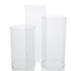Richland 5" Glass Chimney Candle Shade 8", 10", 12" Set Of 3
