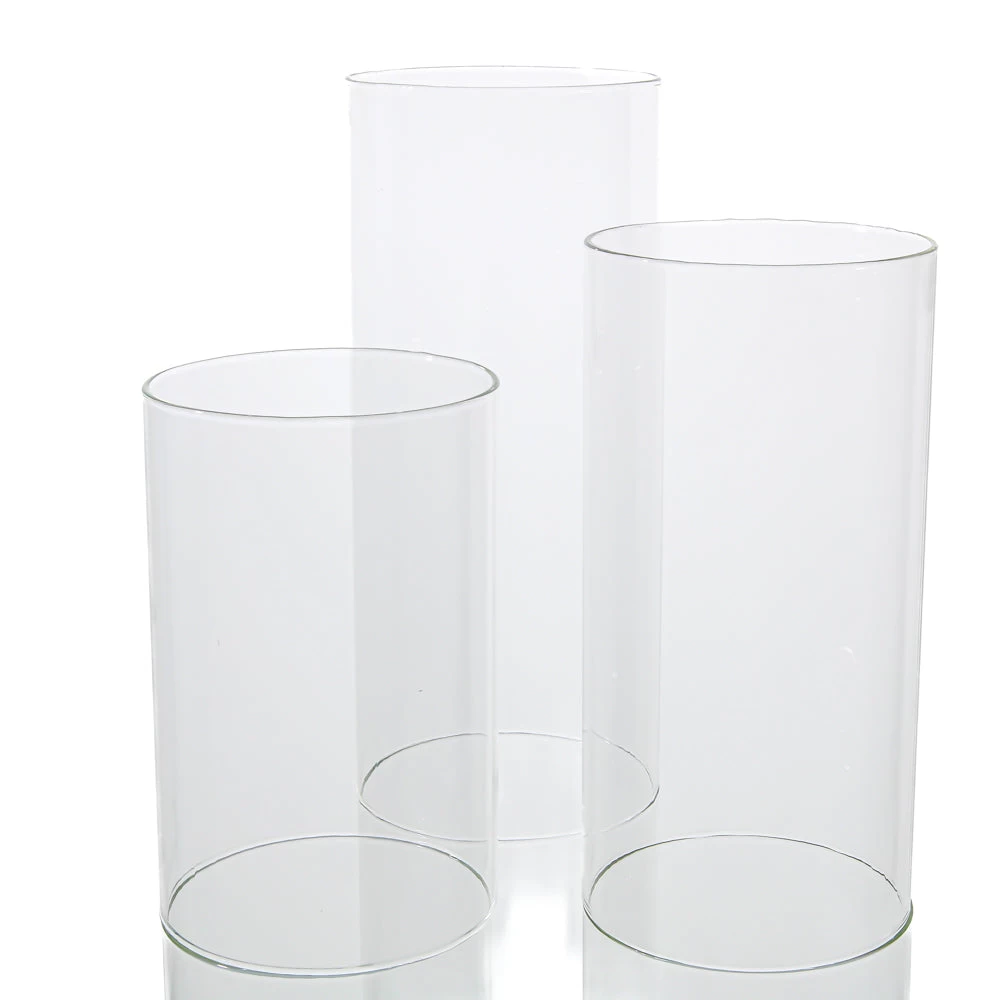 Richland 5" Glass Chimney Candle Shade 8", 10", 12" Set Of 3 1 Richland 5" Glass Chimney Candle Shade 8", 10", 12" Set Of 3