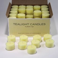 Richland Clear Cup Extended Burn Tealight Candles Light Yellow Unscented Set Of 400