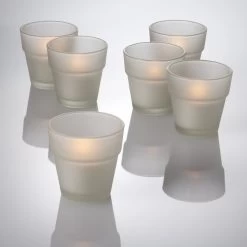 Eastland Flowerpot Votive Candle Holder Frosted Set Of 72