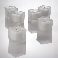 Eastland Square Votive Candle Holder Frosted Set Of 12