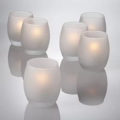 Eastland Grande Hurricane Votive Candle Holder Frosted Set Of 144