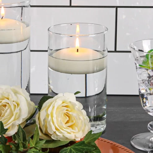 Eastland Cylinder Floating Candle Holder 3.25"x6" Set Of 12 3 Eastland Cylinder Floating Candle Holder 3.25"x6" Set Of 12 - Image 3
