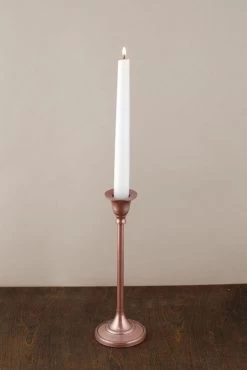 Taper Candlestick Rose Gold 9in 5 Taper Candlestick Rose Gold 9in -Unique Candle candlestick rose gold lg 1