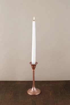Taper Candlestick Rose Gold 7in 5 Taper Candlestick Rose Gold 7in -Unique Candle candlestick rose gold m 1