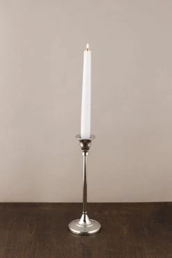 Taper Candlestick Silver 9in