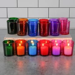 Eastland Votive Holder Assorted Colors Set Of 12 -Unique Candle coloredvotive 8892 63281056 be6f 410c b21b 73c94693e067