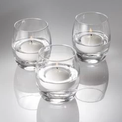 Eastland Grande Hurricane Holders & Richland Floating Candles 2" Set Of 72