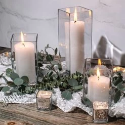 Richland Silver Mercury Square Votive Holder Set Of 12 -Unique Candle ff0f7d08 4038 4f33 83cb 34ab90f7184b