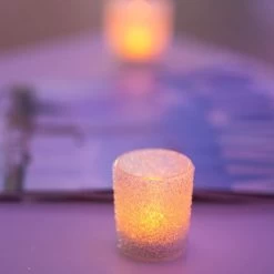 Richland Frosted Sparkle Votive Holder Set Of 12 -Unique Candle frostedsparkle