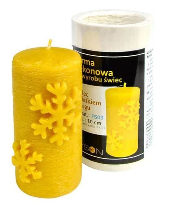 Cylinder Snowflake Candle Mold 1 Cylinder Snowflake Candle Mold