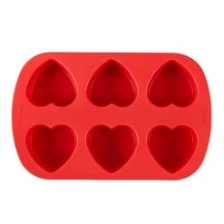 Heart Silicone Mold - 6 Cavity