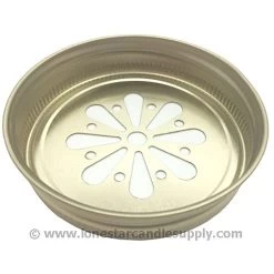 Metal Threaded Daisy Cut Gold Lid #70 -Unique Candle lid 0300700 metal threaded lid daisy cut gold 70 2 15150.1696261958