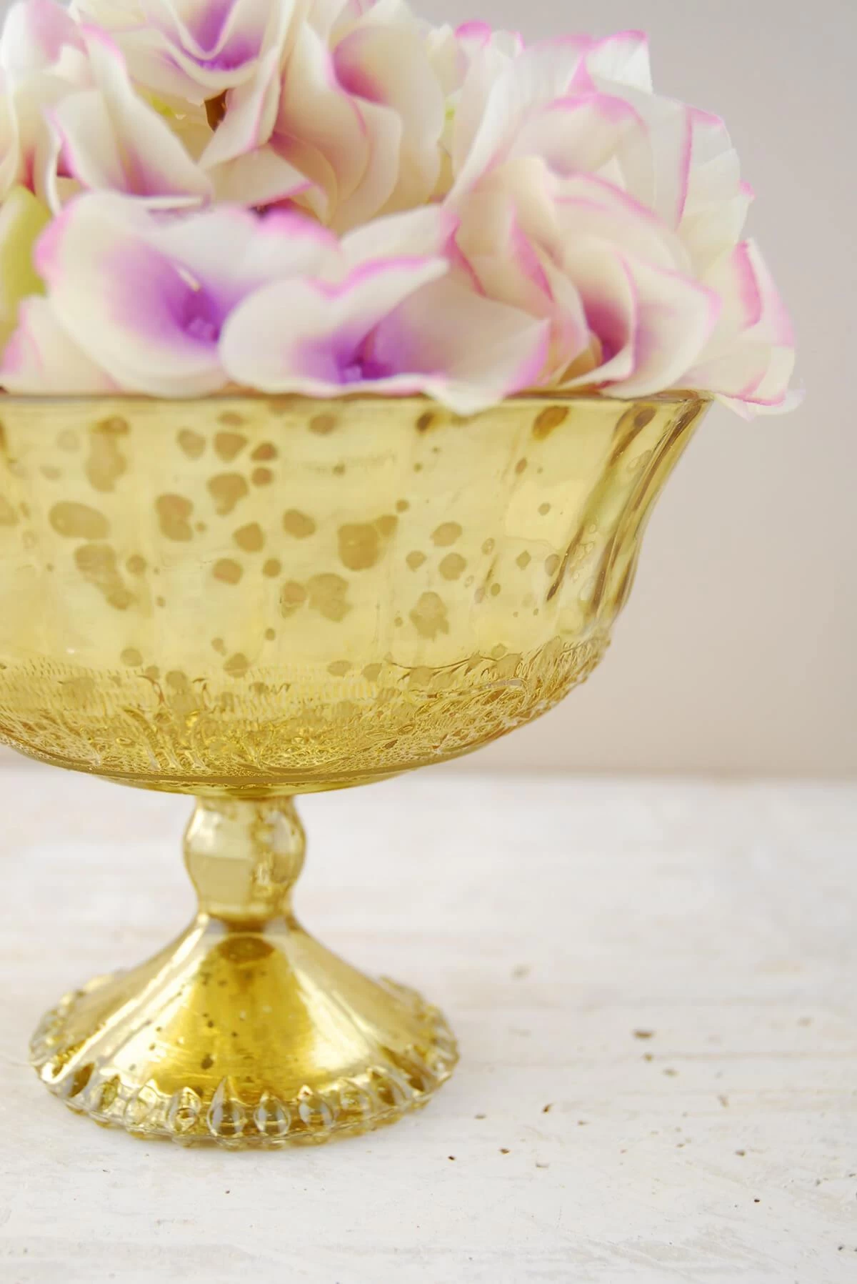 Gold Mercury Glass Compote 7" X 5.25" 2 Gold Mercury Glass Compote 7" X 5.25" - Image 2