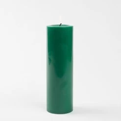 Richland Pillar Candles 3"x9" Dark Green Set Of 24